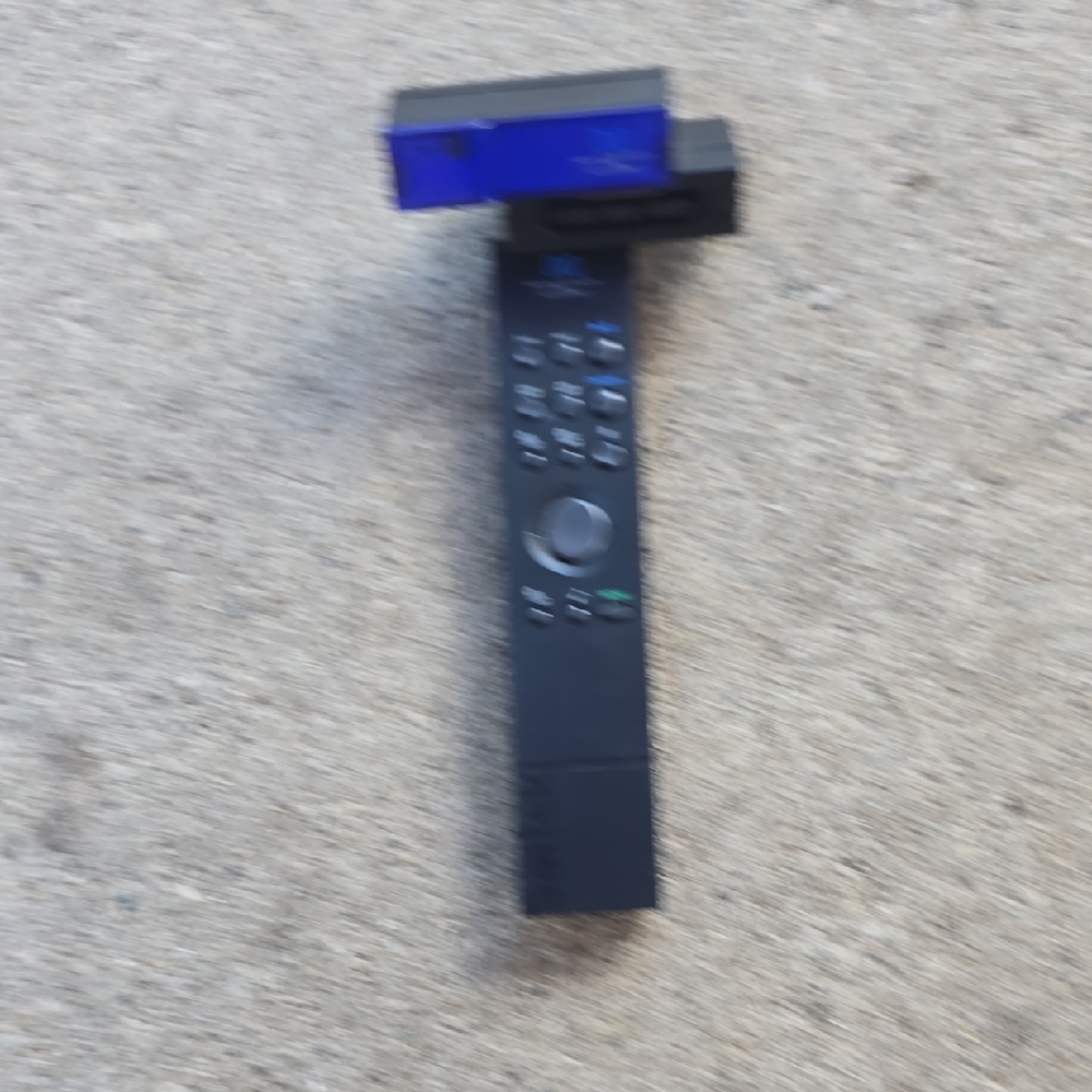 Black Remote Control with Blue Attachment For PS2